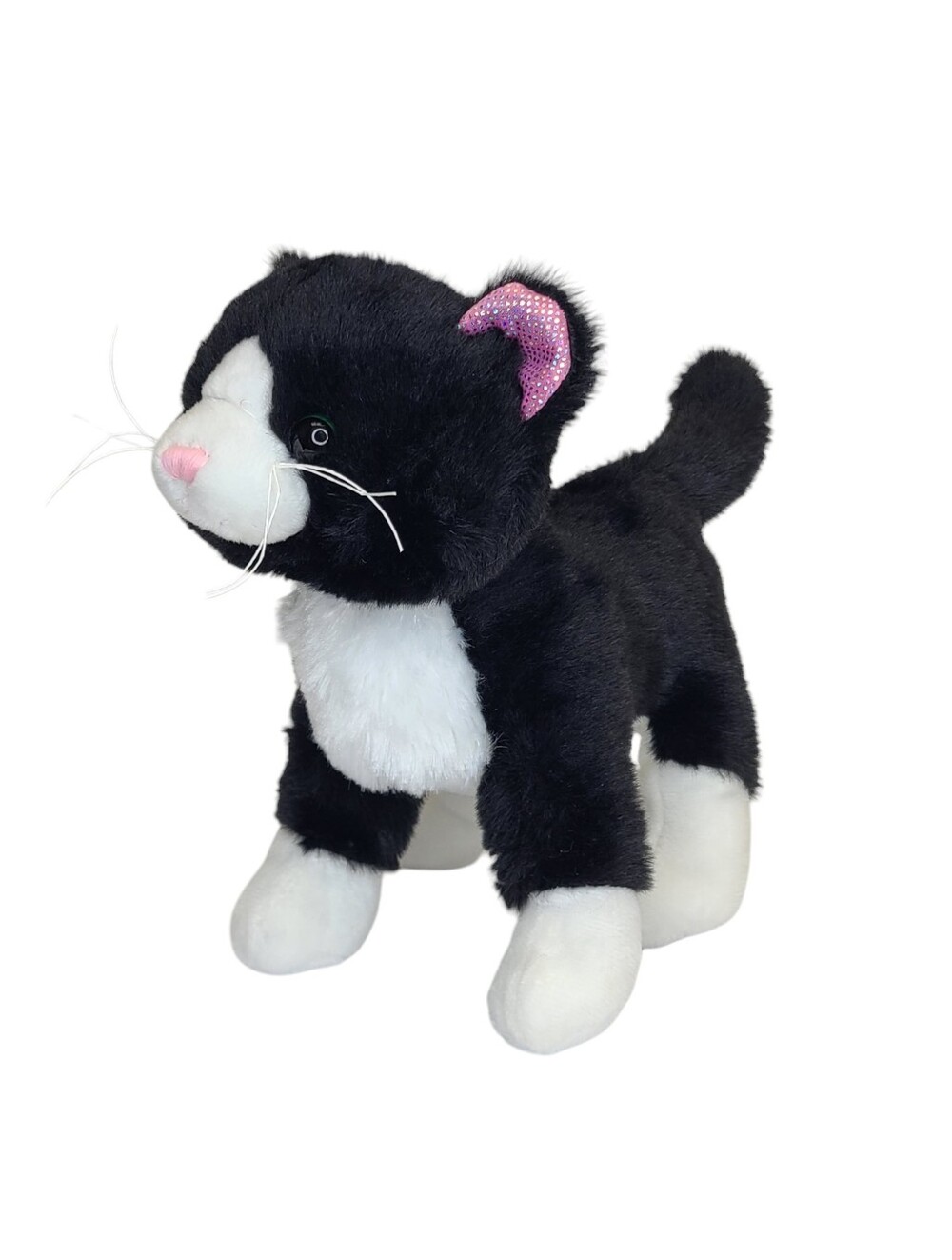 Ganz Webkinz Black And White Cat Plush Stuffed Animal W00030 NWOT